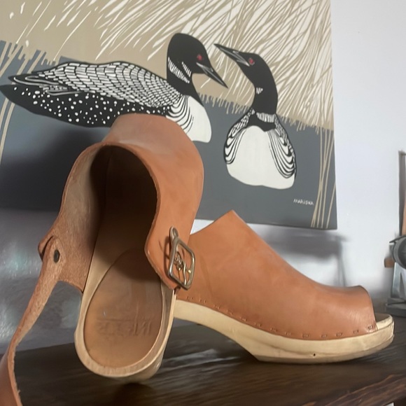 Bryr natural leather size 39 clog - Picture 2 of 4